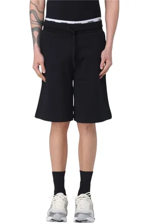 GCDS Szorty, Mężczyzna, Czarny, XL, Wygodne Czarne Spodenki Casual