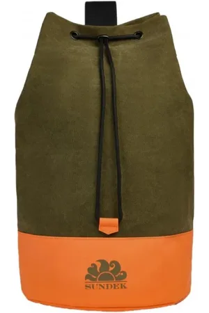 Sundek Torebki, Mężczyzna, Zielony, ONE SIZE, Bawełna, Torba na ramię z bawełny w blokach kolorów
