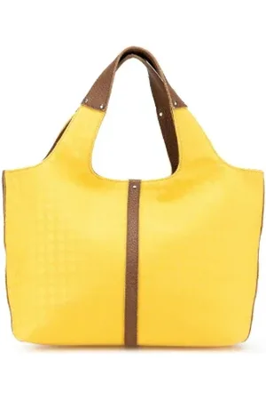 Bottega Veneta Pre-owned, Kobieta, Żółty, ONE SIZE, Skóra, Pre-owned Canvas totes