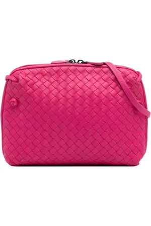 Bottega Veneta Pre-owned, Kobieta, Różowy, ONE SIZE, Skóra, Pre-owned Leather crossbody-bags