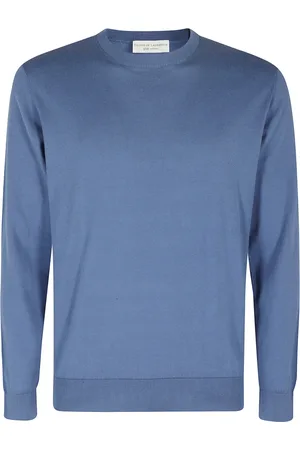 FILIPPO DE LAURENTIIS Swetry, Mężczyzna, Niebieski, 4XL, Bawełniany T-shirt