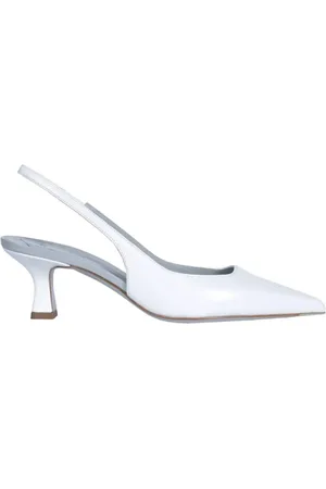 ROBERTO FESTA Buty, Kobieta, Biały, 37 1/2 EU, Białe skórzane Slingback Festa buty