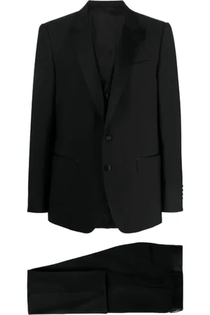 Dolce & Gabbana Garnitury, Mężczyzna, Czarny, 2XL, Czarny Komplet Wieczorowy z Wełny