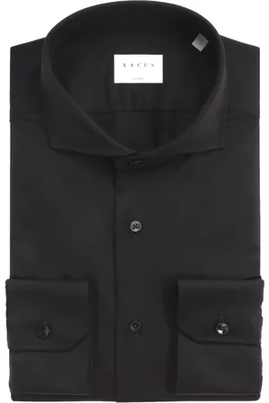 Xacus Koszule, Mężczyzna, Czarny, 3XL, Czarna Koszula z Krótkim Rękawem