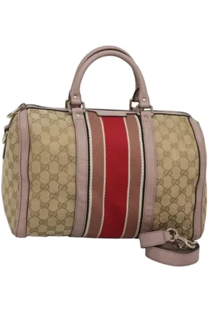 Gucci Pre-owned, Kobieta, Beżowy, ONE SIZE, Skóra, Pre-owned Canvas handbags
