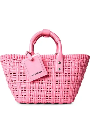 Balenciaga Torebki, Kobieta, Różowy, ONE SIZE, Len, Słodka różowa koszykowa torba na ramię