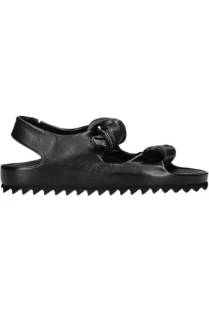 Officine creative Buty, Kobieta, Czarny, 41 EU, Miękka Skórzana Sandał