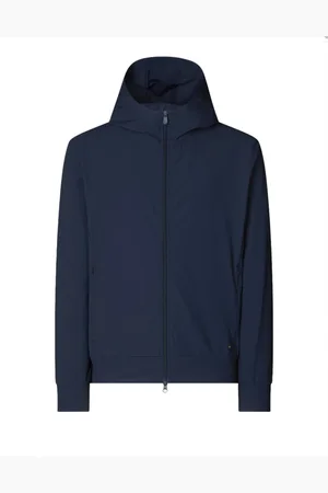 save the duck Kurtki, Mężczyzna, Niebieski, XL, Niebieska Kurtka Luiz Hoody z Zamkiem