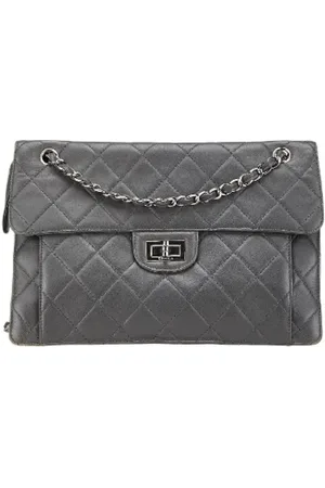 CHANEL Pre-owned, Kobieta, Szary, ONE SIZE, Skóra, Pre-owned skórzane torby na ramię