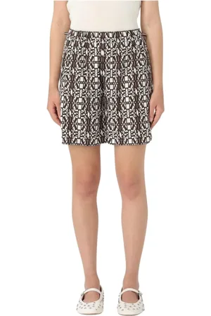 Max Mara Szorty, Kobieta, brązowy, XS, Spodenki w Geometrię dla Kobiet
