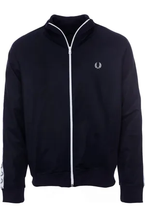 Fred Perry Bluzy, Mężczyzna, Niebieski, L, Kurtka Sportband J4620