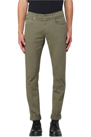 Dondup Jeansy, Mężczyzna, Zielony, W36, Białe Slim Fit Jeansy