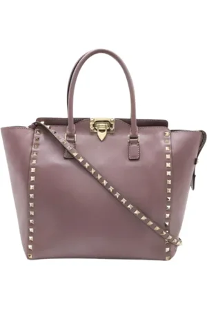 VALENTINO Pre-owned, Kobieta, Fioletowy, ONE SIZE, Skóra, Pre-owned Leather totes