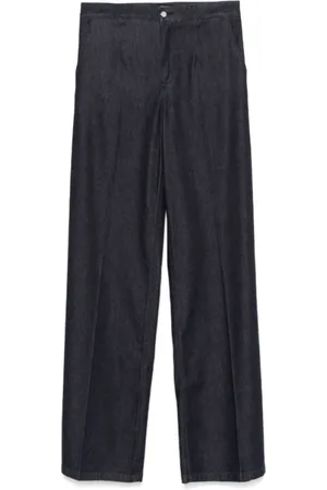 Dolce & Gabbana Jeansy, Kobieta, Niebieski, S, Granatowe Palazzo Jeansyy z Kieszeniami