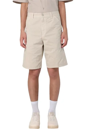 Carhartt Szorty, Mężczyzna, Beżowy, W33, Zielone Bawełniane Spodnie Relaksujące