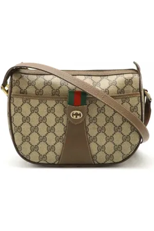 Gucci Pre-owned, Kobieta, Beżowy, ONE SIZE, Skóra, Pre-owned skórzane torby na ramię