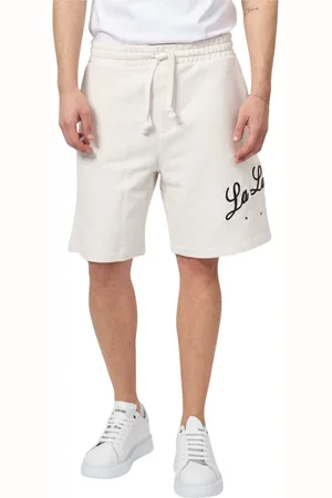 HUGO BOSS Szorty, Mężczyzna, Biały, L, Białe Casual Bermuda Shorts Trendy Grafika
