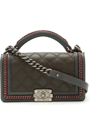CHANEL Pre-owned, Kobieta, Szary, ONE SIZE, Skóra, Pre-owned Leather tops