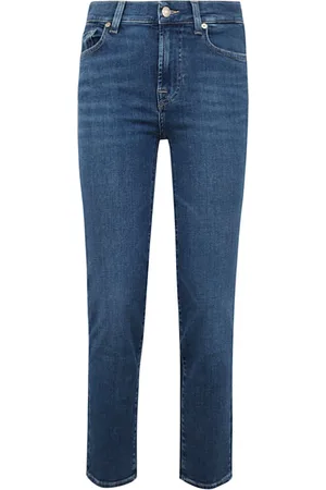 7 for all Mankind Jeansy, Kobieta, Niebieski, W25, Bawełna, Slim Fit Jeansy - Jeansyy o dopasowanym kroju