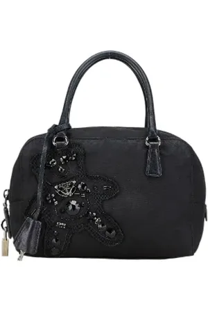Prada Pre-owned, Kobieta, Czarny, ONE SIZE, Skóra, Pre-owned Skórzane torebki