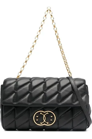 Moschino Torebki, Kobieta, Czarny, ONE SIZE, Czarna skórzana torba na ramię