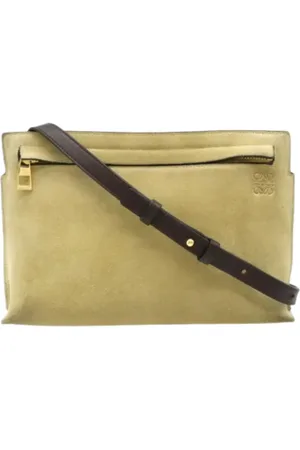 Loewe Pre-owned, Kobieta, Beżowy, ONE SIZE, Skóra, Pre-owned Leather crossbody-bags