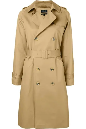 A.P.C. Płaszcze, Kobieta, Beżowy, S, Beżowy Płaszcz Trench