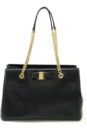 Salvatore Ferragamo Pre-owned, Kobieta, Czarny, ONE SIZE, Skóra, Pre-owned Leather totes