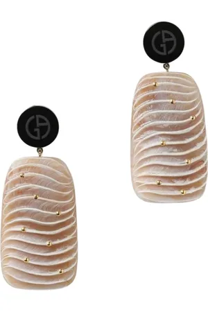 Giorgio Armani Akcesoria, Kobieta, Beżowy, ONE SIZE, Fale Złote Kolczyki Elegancki Nowoczesny Styl