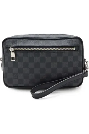 LOUIS VUITTON Pre-owned, Mężczyzna, Czarny, ONE SIZE, Len, Pre-owned Canvas clutches