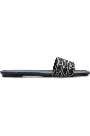 Emporio Armani Buty, Kobieta, Niebieski, 37 EU, Klapki z logo