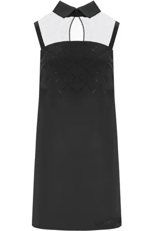 Elisabetta Franchi Sukienki, Kobieta, Czarny, S, Tiul, Czarna Mini Sukienka z Cekinami Duchess Fabric