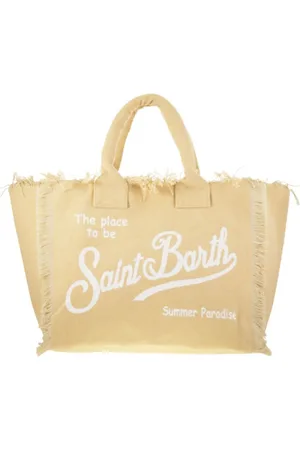 MC2 SAINT BARTH Torebki, Kobieta, Beżowy, ONE SIZE, Beżowa Mała Torba z Kanwy