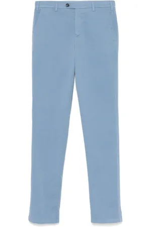 CANALI Spodnie, Mężczyzna, Niebieski, XL, Cerulean Chino Spodnie z zapięciem na guzik