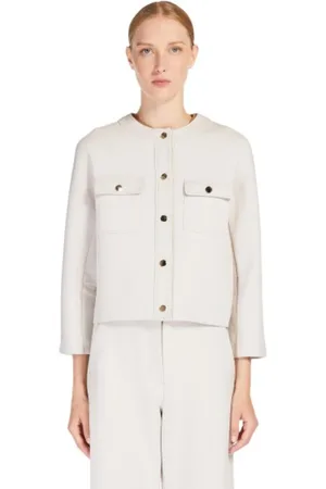 Max Mara Kurtki, Kobieta, Beżowy, M, Kurtka z kimono z dżerseju scuba