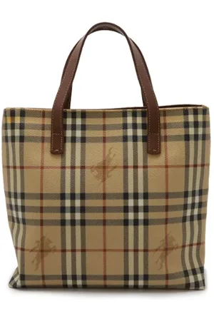 Burberry Pre-owned, Kobieta, Beżowy, ONE SIZE, Skóra, Pre-owned Canvas totes