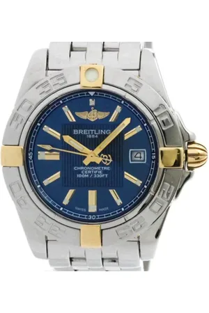 Breitling Pre-owned Pre-owned, Kobieta, Niebieski, ONE SIZE, Pre-owned Yellow Gold watches