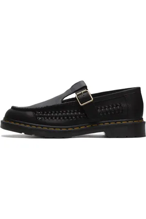Dr. Martens Buty, Mężczyzna, Czarny, 43 EU, Czarne Buty T Bar z Plecionką