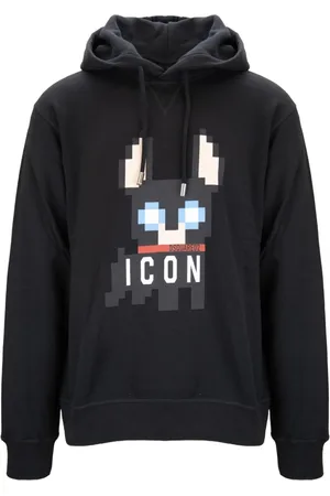 Dsquared2 Bluzy, Mężczyzna, Czarny, L, Bluza z kapturem i grafiką