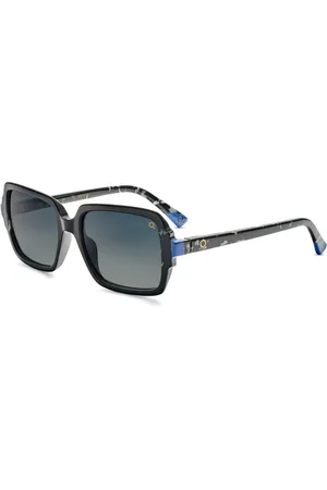 Etnia Barcelona Akcesoria, unisex, Czarny, ONE SIZE, Okulary przeciwsłoneczne w kształcie prostokąta z brązowymi soczewkami ombre