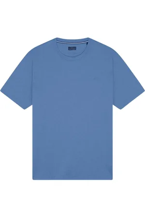 Paul & Shark Koszulki, Mężczyzna, Niebieski, M, Rekin Haftowany Bawełniany T-shirt z dżerseju