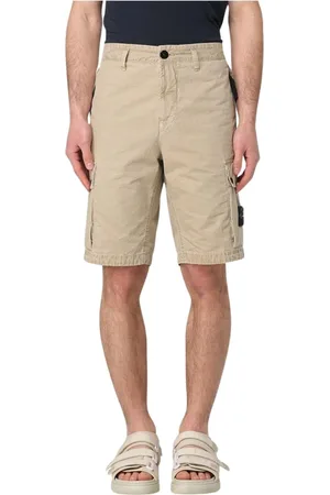 Stone Island Szorty, Mężczyzna, Beżowy, W30, Szorty Cargo z Kieszeniami