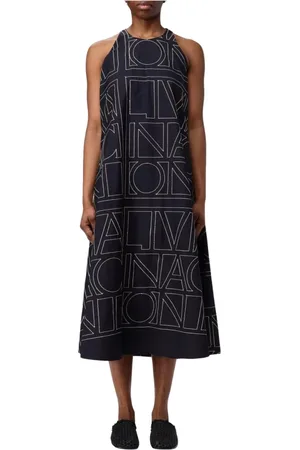 LIVIANA CONTI Sukienki, Kobieta, Czarny, XS, Wielokolorowa Sukienka Halter Midi