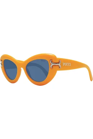 Emilio Pucci Akcesoria, Kobieta, Żółty, ONE SIZE, Żółte Okulary Przeciwsłoneczne Cat Eye Dla Kobiet