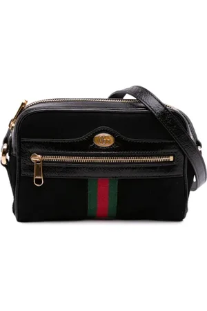 Gucci Pre-owned, Kobieta, Czarny, ONE SIZE, Skóra, Pre-owned Suede crossbody-bags