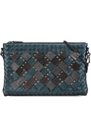 Bottega Veneta Pre-owned, Kobieta, Niebieski, ONE SIZE, Skóra, Pre-owned Leather crossbody-bags
