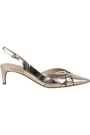 ROBERTO DEL CARLO Buty, Kobieta, Żółty, 37 1/2 EU, Skóra, Złamana Skóra Szpilka Slingback But