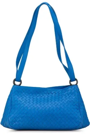 Bottega Veneta Pre-owned, Kobieta, Niebieski, ONE SIZE, Skóra, Pre-owned skórzane torby na ramię