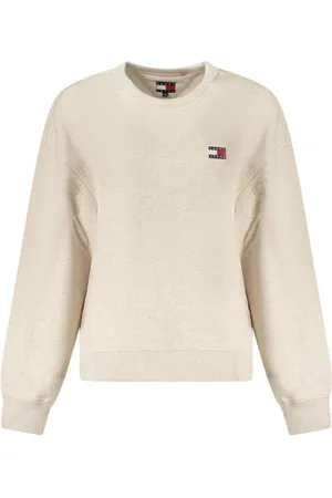 Tommy Hilfiger Bluzy, Kobieta, Beżowy, XS, Beżowy Bawełniany Sweter Damski