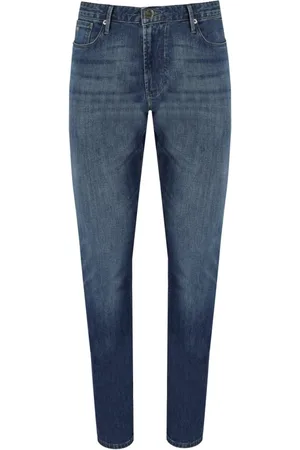 Emporio Armani Jeansy, Mężczyzna, Niebieski, W33, Bawełna, Niebieskie Jeansyy Slim Fit